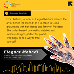 A graphic spotlighting Elegant Mehndi.