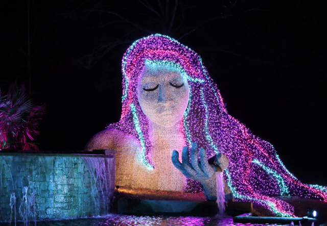 The Ice Goddess at Garden Lights, Holiday Nights.