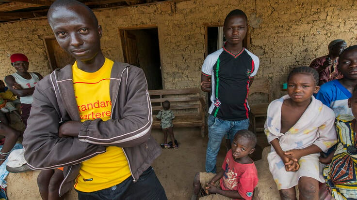 Ebola survivors in a group photo.