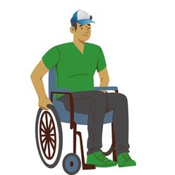 Cartoon of young man in a wheel chair