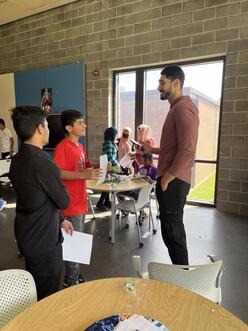 IRC youth clients talk with Enes Kanter Freedom
