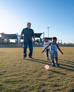 IRC Clients playing soccer.