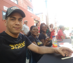 World Refugee Day Celebration: Devcomms team representing the IRC in NYNJ at the booth