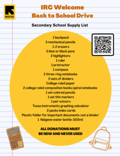 List of secondary school supplies
