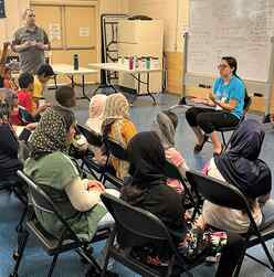 A group of students in a classroom