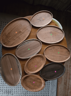 handcrafted wooden bowls and platters