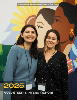 Interns Jenai (left) and Georgia (right) at the Women's Resilience Center 