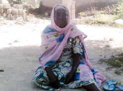 Cash relief recipient Fatimah