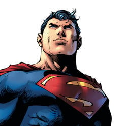 Cartoon drawing of Superman