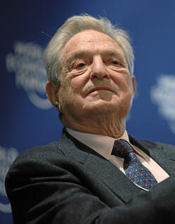 Close up portrait of George Soros