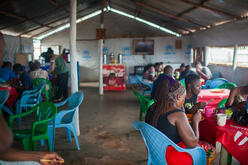 Customers enjoy lunch at Quality Restaurant.