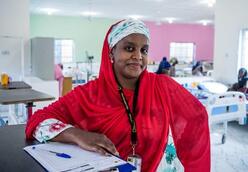 Dr. Fatima at work prior to the coronavirus pandemic