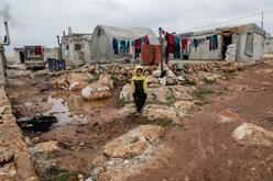 A displaced Syrian boy