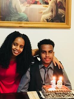 Kudus and his sister celebrate his 18th birthday