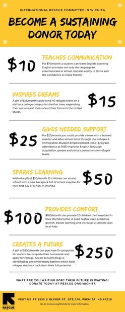 Sustaining donors ensure the stability and effectiveness of local IRC programs.