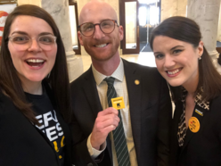 IRC staff attend Utah Nonprofit Association day and take photos with Utah House and Senate representatives.