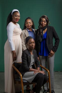 Portrait of four Central African Republic women.