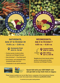 New Roots Farmers Market graphic.