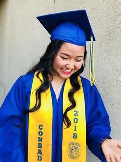 Eh Kaw at her graduation from Emmett J Conrad High School