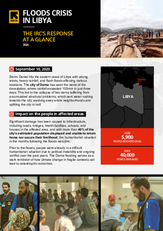 Floods Crisis in Libya 2024 | The IRC