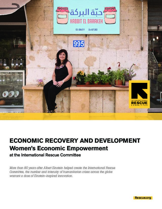 Economic Recovery And Development At The International Rescue Committee Women S Economic Empowerment International Rescue Committee Irc