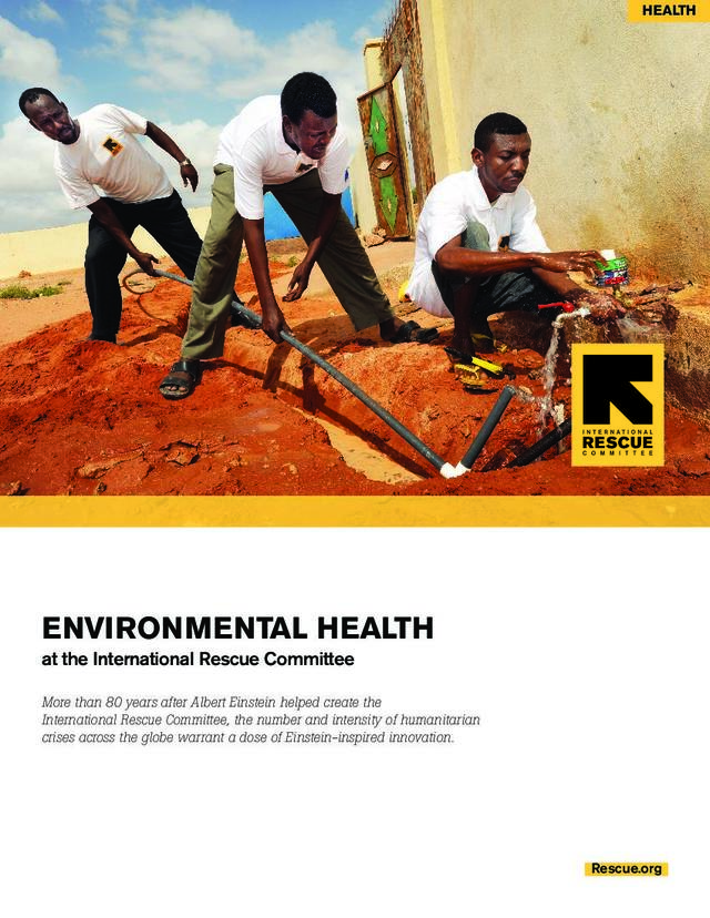 Environmental Health At The International Rescue Committee International Rescue Committee Irc