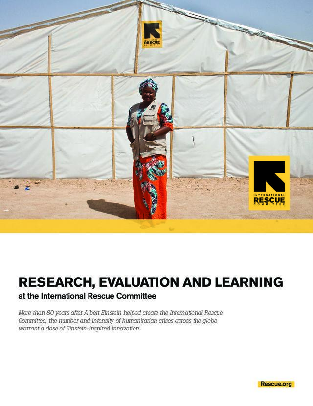 Research Evaluation And Learning At The International Rescue Committee International Rescue Committee Irc