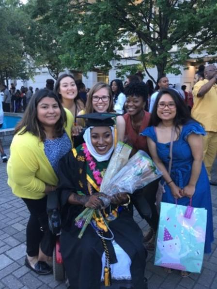 Hawa with the IRC in Atlanta's Youth team at graduation. Hawa with the IRC in Atlanta's Youth team at graduation.