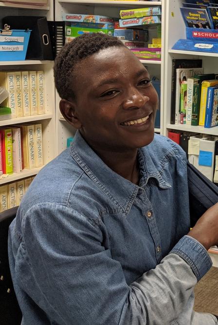 Ushindi in English class at the IRC in Atlanta. Ushindi in English class at the IRC in Atlanta.