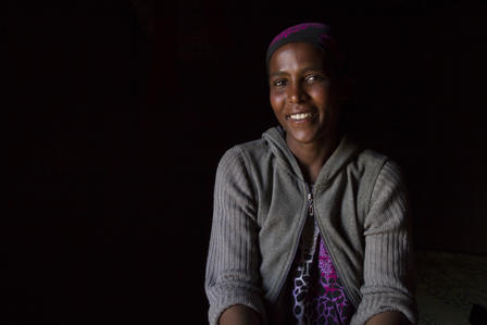 Ethiopian girl smiling Ethiopian girl Shetye Amdu smiling