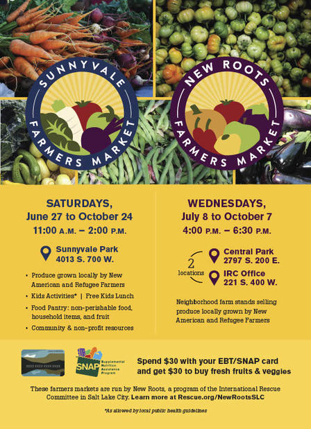 Come join us at the Farmer's Markets! New Roots at the International Rescue Committee (IRC) in Salt Lake City prepares for the 2020 farmer's markets.