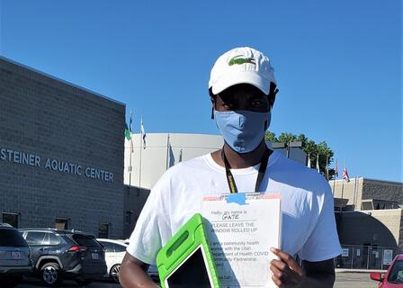 The International Rescue Committee (IRC) health team joins community health workers to support the COVID-19 response.