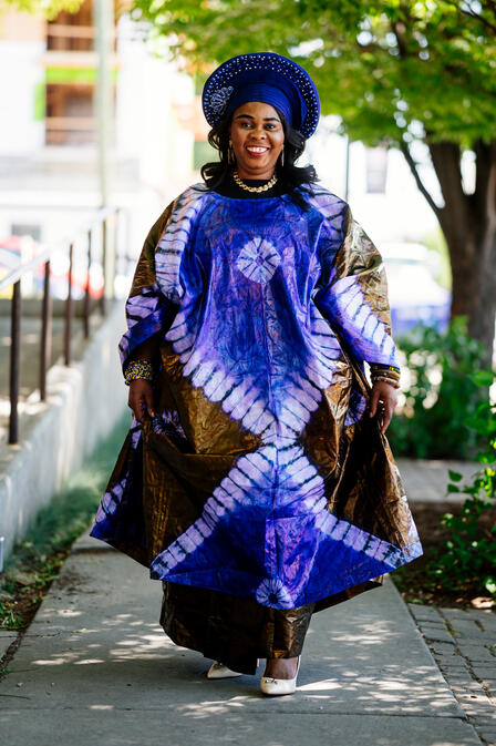 Rosette designs clothing Rosette sources some fabrics from Africa to create unique pieces of clothing in Salt Lake City,