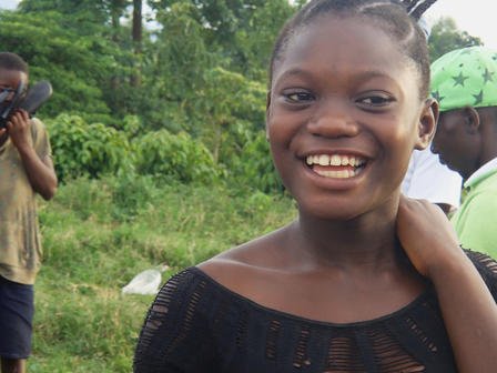 Orphaned Anita at an IRC-run children's center in the DRC