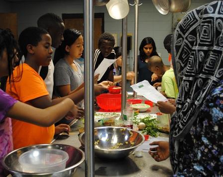Participating in the summer camp Master Chef competition Participating in the summer camp Master Chef competition