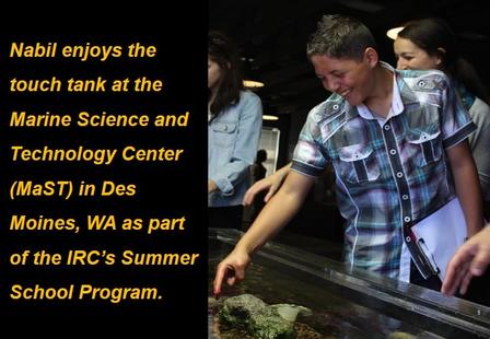 Nabil on an IRC field trip to the MaST Nabil on an IRC field trip to the MaST