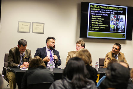 Justin Howell, Qasim Karimi, J.D. McCrary and Dr. Heval Kelli during our panel discussion Justin Howell, Qasim Karimi, J.D. McCrary and Dr. Heval Kelli during our panel discussion