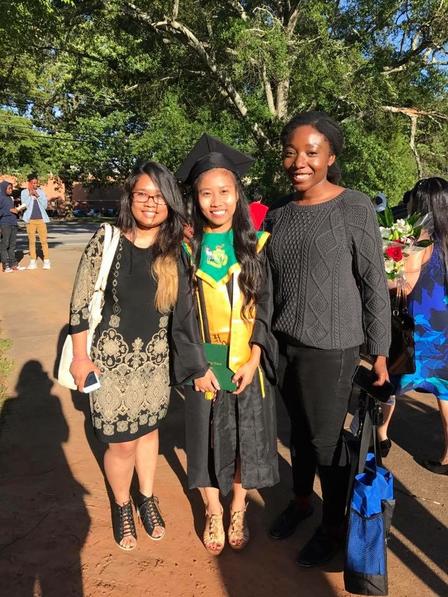 Cing on graduation day with Ms. Sharita & Ms. Querida Cing on graduation day with Ms. Sharita & Ms. Querida
