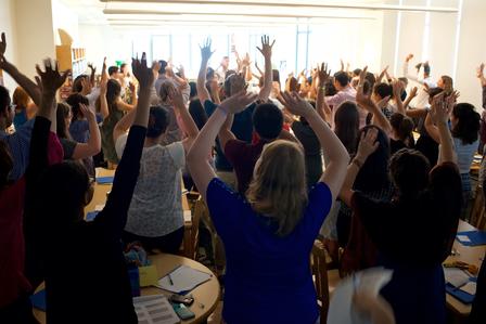 Refugee youth summer academy staff training in New York.
