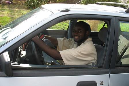 An IRC client drives his newly acquired vehicle.