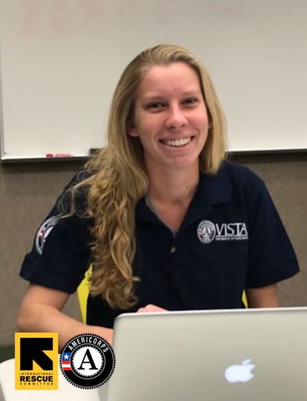 Sarah Adams, AmeriCorps member at the IRC in Salt Lake City Sarah Adams, AmeriCorps member at the IRC in Salt Lake City
