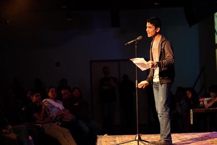 Mohamad shares his story at DaVerse lounge. Mohamad shares his story at DaVerse lounge.