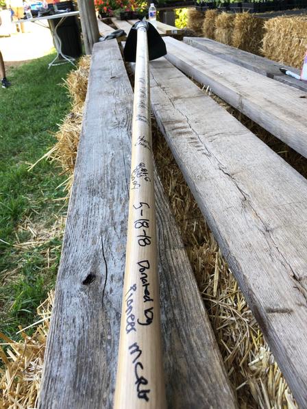 A grape hoe donated by Pioneer. A grape hoe donated by Pioneer.