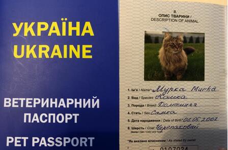 Pet passport. Mypka's Ukrainian pet passport.