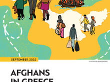 Cover of report: Afghans in Greece: A story of strength, resilience and survival