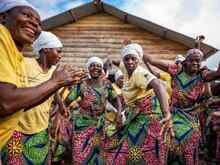 Women dancing in the Democratic Republic of Congo.