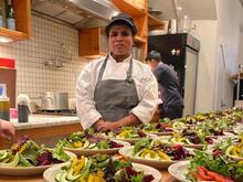 Chef Shanthini poses with a dish at Eat Offbeat