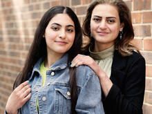 15-year-old Nour and her mother Chadia.