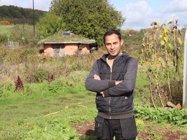 Ali Al Hlayel (AKA Rocketman) on his farm in Bristol