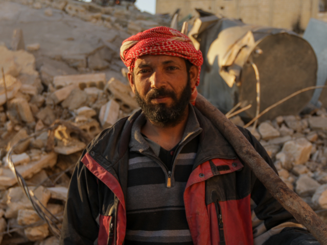Mazin, 40, came to help search for missing people under the rubble in the aftermath of the record 7.8 magnitude earthquake in February 2023 that hit the Turkey-Syria border. IRC teams have been working to assist families across Syria with immediate and long-term support.
